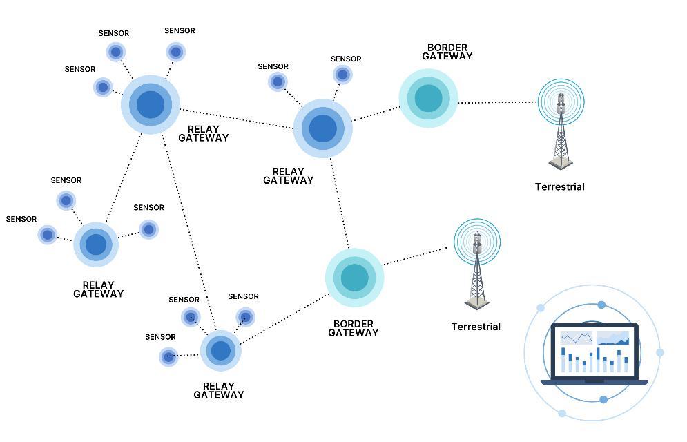 Mesh network topology diagram
